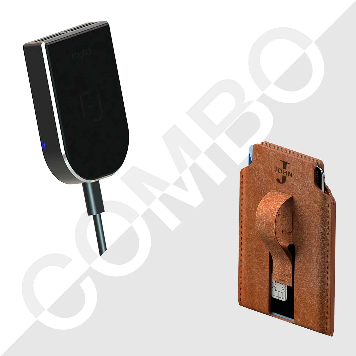 Car Charger + Wallet Combo
